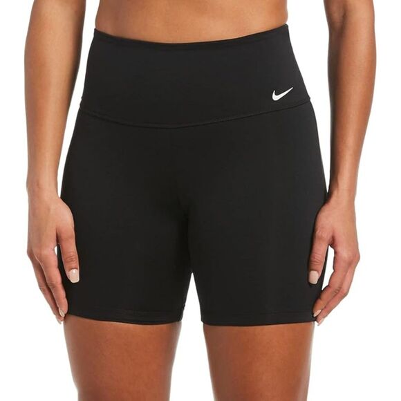 Nike Essential 6" Kick Shorts Black MD Swim Shorts New Nike Bike Shorts - Picture 1 of 3